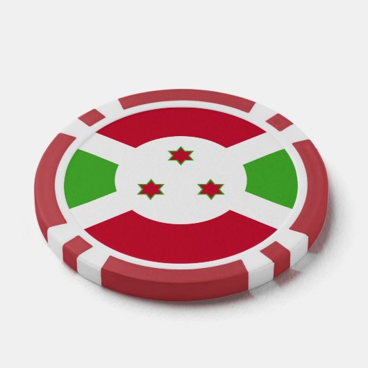 Poker chips met de vlag van Burundi (Enkel)