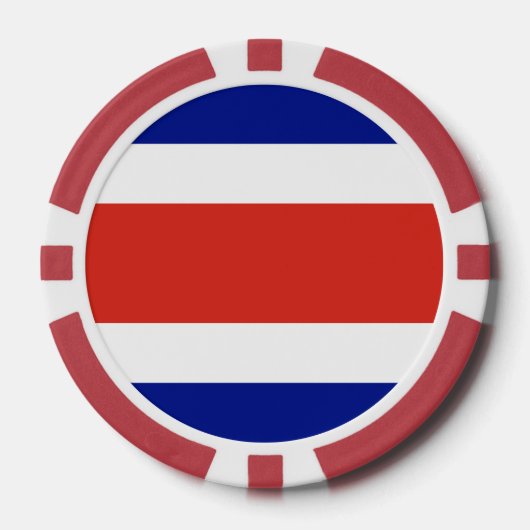 Poker chips met de vlag van Costa Rica (Voorkant)
