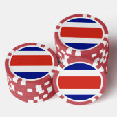 Poker chips met de vlag van Costa Rica (Opstapeling)