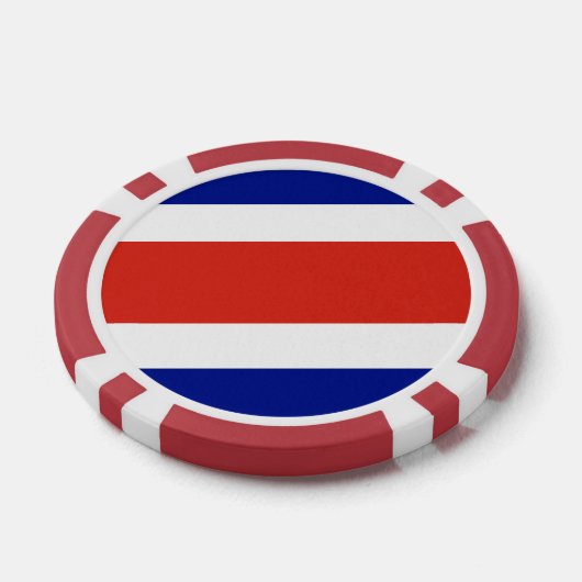 Poker chips met de vlag van Costa Rica (Enkel)