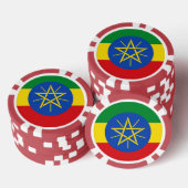 Poker chips met de vlag van Ethiopië (Opstapeling)