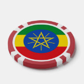 Poker chips met de vlag van Ethiopië (Enkel)