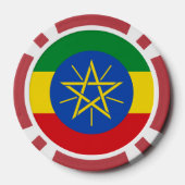 Poker chips met de vlag van Ethiopië (Achterkant)