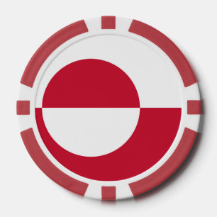 Poker chips met de vlag van Groenland