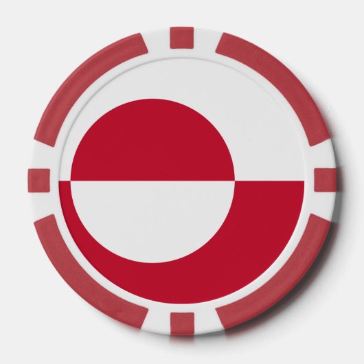 Poker chips met de vlag van Groenland (Voorkant)