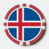 Poker chips met de vlag van IJsland (Voorkant)