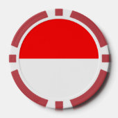 Poker chips met de vlag van Indonesië (Voorkant)
