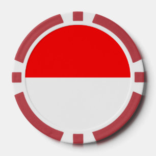 Poker chips met de vlag van Indonesië