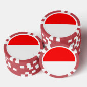 Poker chips met de vlag van Indonesië (Opstapeling)