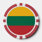 Poker chips met de vlag van Litouwen (Voorkant)