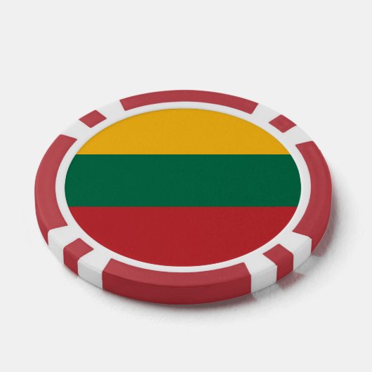 Poker chips met de vlag van Litouwen (Enkel)
