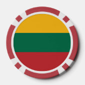 Poker chips met de vlag van Litouwen (Achterkant)