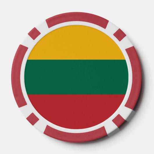 Poker chips met de vlag van Litouwen (Achterkant)