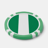 Poker chips met de vlag van Nigeria (Enkel)