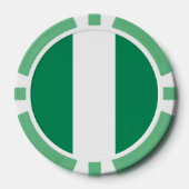 Poker chips met de vlag van Nigeria (Voorkant)