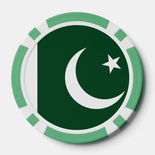 Poker chips met de vlag van Pakistan (Achterkant)
