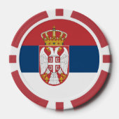 Poker chips met de vlag van Servië (Voorkant)