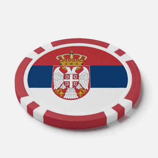 Poker chips met de vlag van Servië (Enkel)