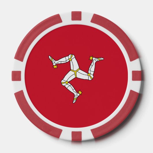 Poker chips met Isle of Man Flag, Verenigd Koninkr (Voorkant)