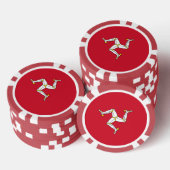 Poker chips met Isle of Man Flag, Verenigd Koninkr (Opstapeling)