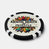 Poker Chips met "Mental Health Matters" Bewustzijn (Enkel)