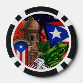 Poker Chips met Puerto Rico Symbolen (Achterkant)