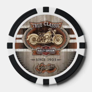 Poker Chips met True Classic Motorcycles Embleem
