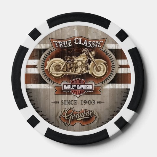 Poker Chips met True Classic Motorcycles Embleem (Achterkant)