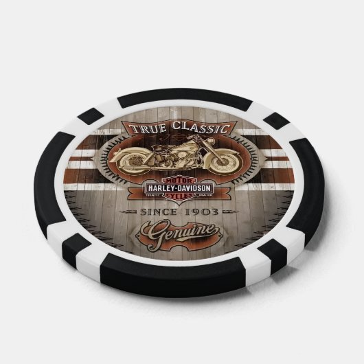Poker Chips met True Classic Motorcycles Embleem (Enkel)