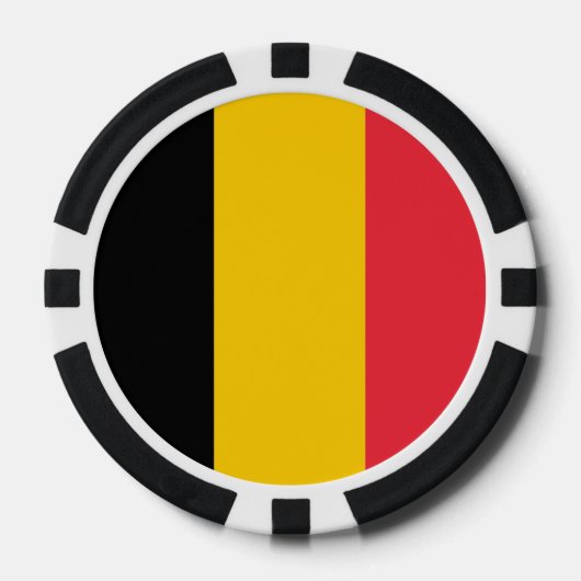 Poker chips met vlag van België (Voorkant)