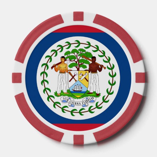 Poker chips met vlag van Belize (Voorkant)
