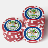 Poker chips met vlag van Belize (Opstapeling)
