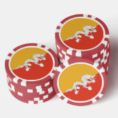 Poker chips met vlag van Bhutan (Opstapeling)