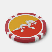 Poker chips met vlag van Bhutan (Enkel)