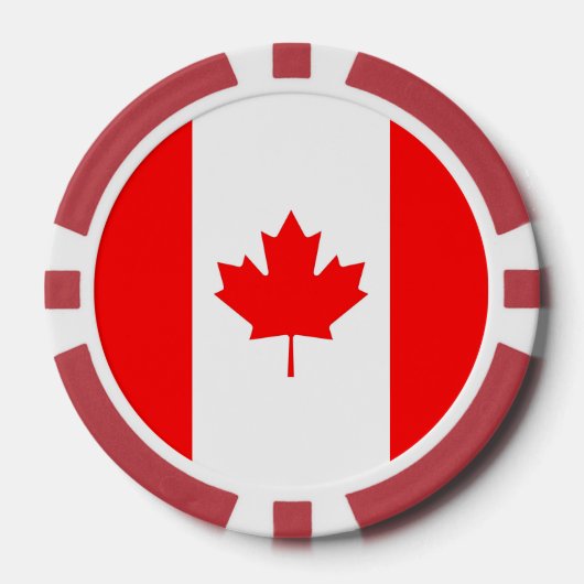 Poker chips met vlag van Canada (Voorkant)
