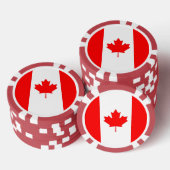 Poker chips met vlag van Canada (Opstapeling)