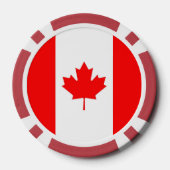 Poker chips met vlag van Canada (Achterkant)