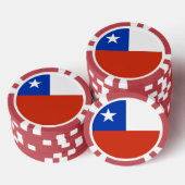 Poker chips met vlag van Chili (Opstapeling)