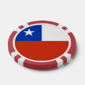 Poker chips met vlag van Chili (Enkel)