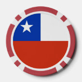 Poker chips met vlag van Chili (Achterkant)