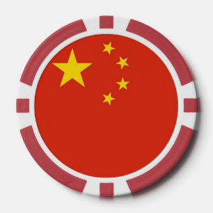 Poker chips met vlag van China