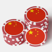 Poker chips met vlag van China (Opstapeling)