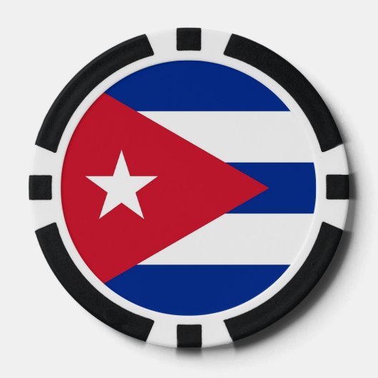 Poker chips met vlag van Cuba (Voorkant)