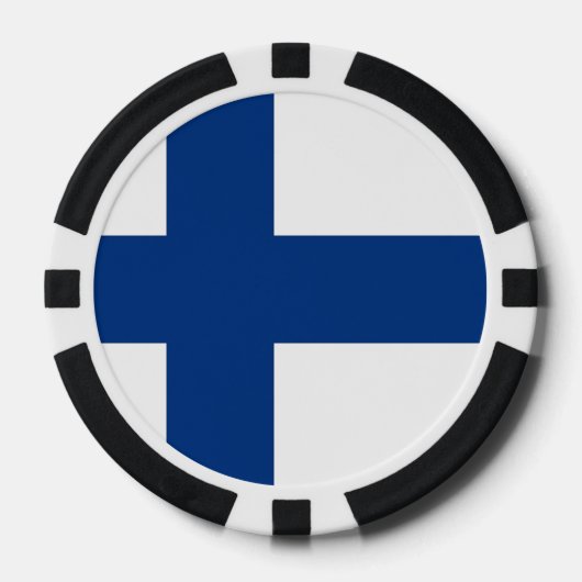 Poker chips met vlag van Finland (Voorkant)
