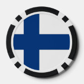 Poker chips met vlag van Finland (Achterkant)