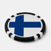 Poker chips met vlag van Finland (Enkel)