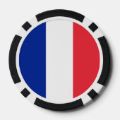 Poker chips met vlag van Frankrijk (Achterkant)