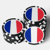 Poker chips met vlag van Frankrijk (Opstapeling)