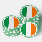 Poker chips met vlag van Ierland (Opstapeling)