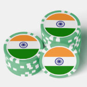 Poker chips met vlag van India (Opstapeling)